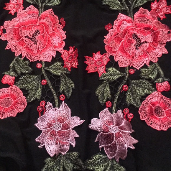 Sheer embroidered body suit. - Picture 2 of 2